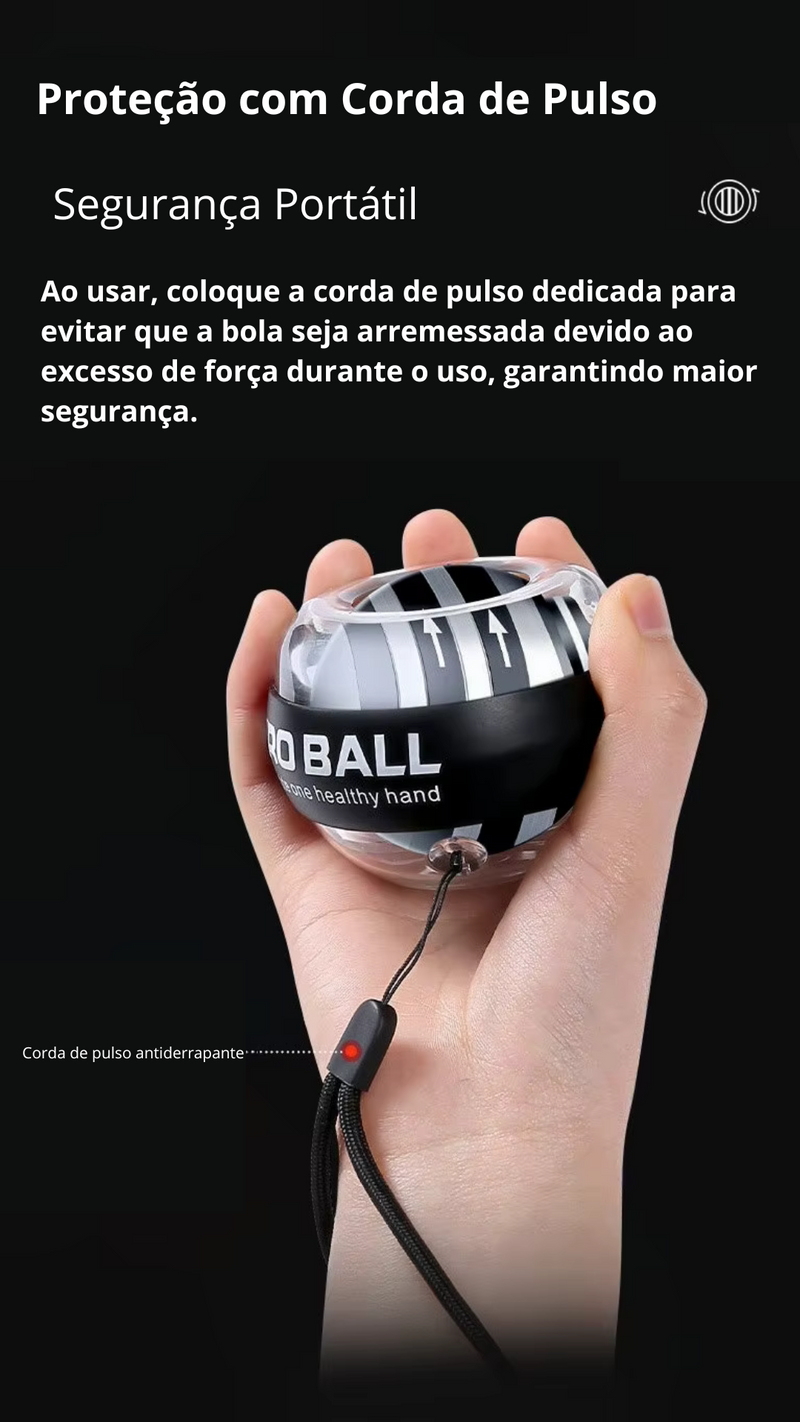 Exercitador de Antebraço Gyroball Powerball - Equipamento de Fitness Muscular